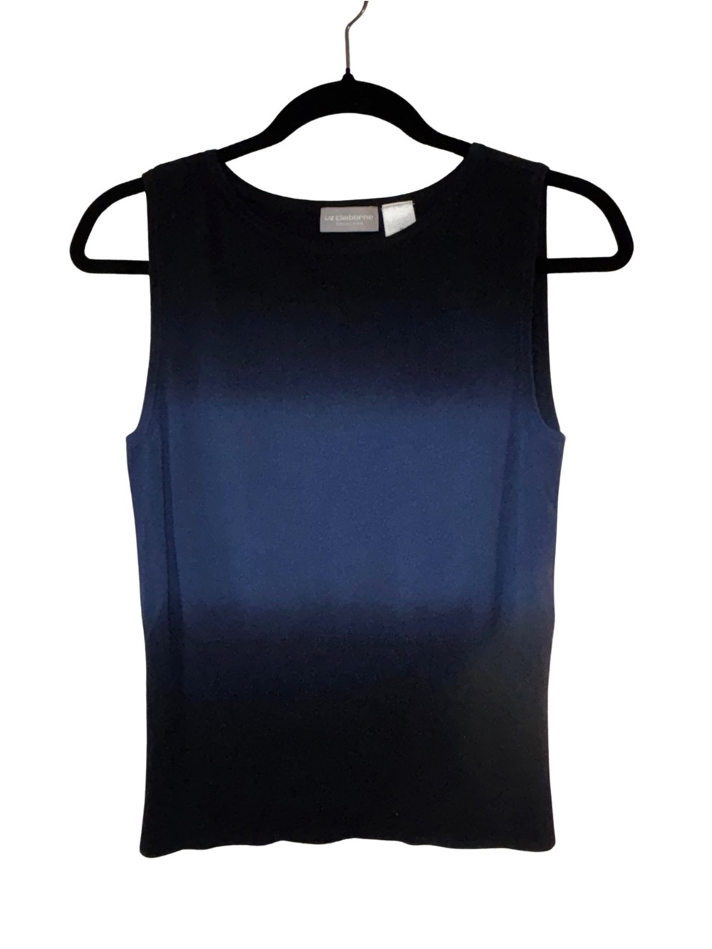 Y2K Liz Claiborne Black to Navy Ombre Sleeveless Tank